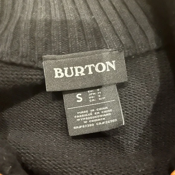 Women's Burton Larosa Sweater Black/Penny Size S - Picture 2 of 6